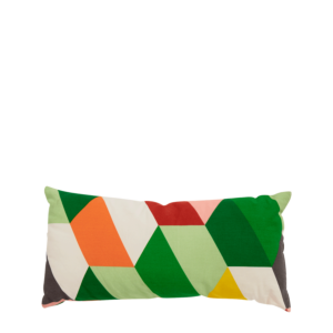 Cushion with Multi-Coloured Geometric Print