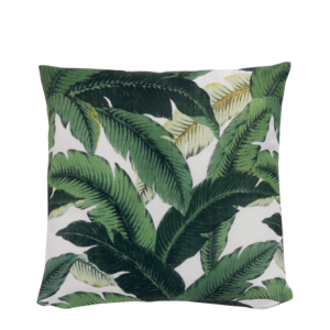 Cushion with Dark Green Palm Print
