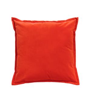Flashy Orange Velvet Cushion