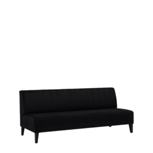 Infinito Straight Sofa in Black Velvet
