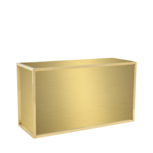 Unico Rectangular Bar with Gold Frame and Gold Panels