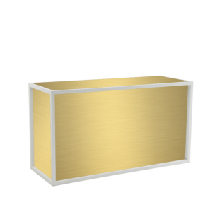 Unico Rectangular Bar with White Frame and Gold Panels
