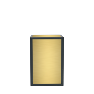 Unico Square Bar Unit with Black Frame and Gold Panels
