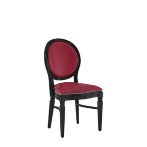 Chandelle Chair in Black with Pink Seat Pad