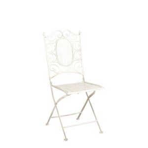 Vintage white Chantilly wrought-iron chair