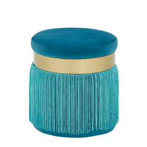 The Chicago Ottoman in Teal