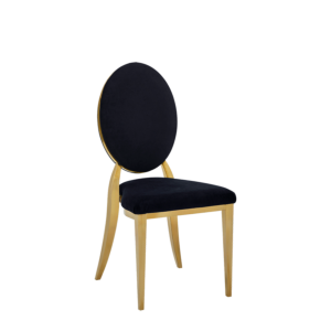 Divine Chair with velvet Black Seat and Back Pad