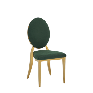 Divine Chair with velvet Forest Green Seat and Back Pad