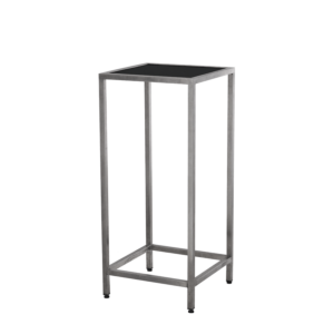 Unico Square Poseur Table with Stainless Steel frame