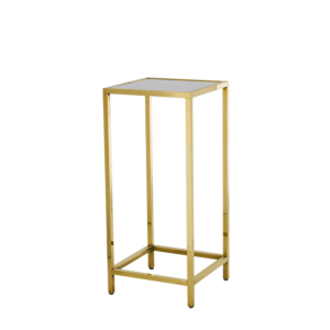 Unico Square Poseur Table with Gold Frame
