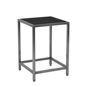 Unico Square Occasional Table with Stainless Steel Frame