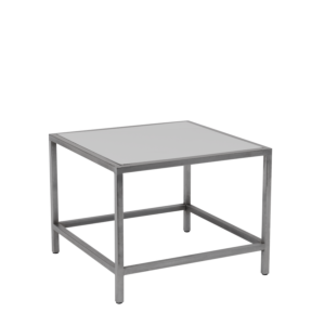 Unico Square Coffee Table with Stainless Steel Frame