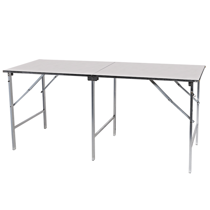 Folding preparation table with adjustable feet 80 x 200 cm H90 cm