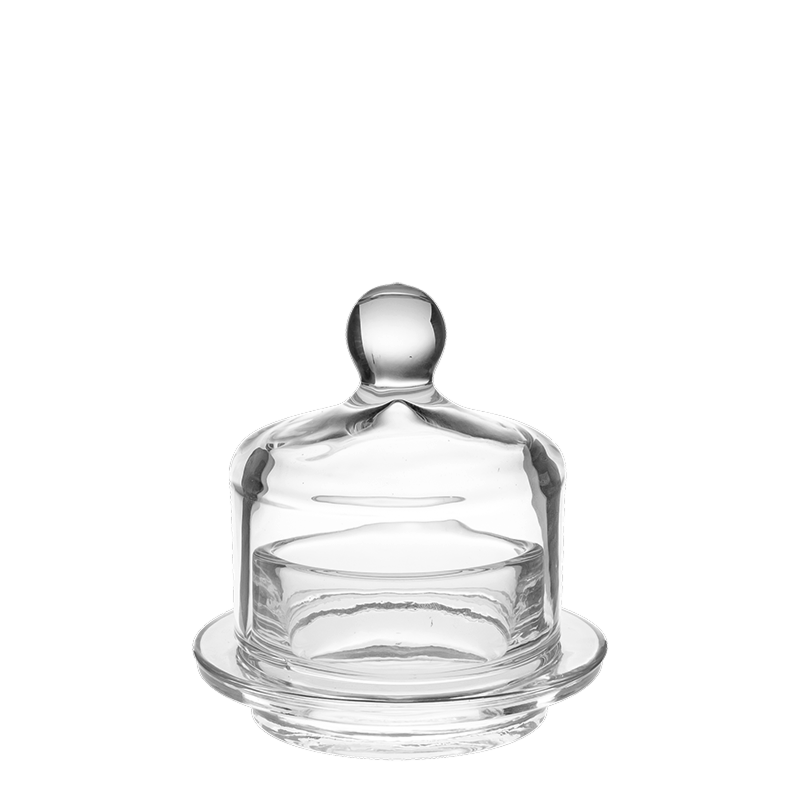 Glass Butter Dish with Bell Top Ø 10 cm Id Ø 5,5 cm
