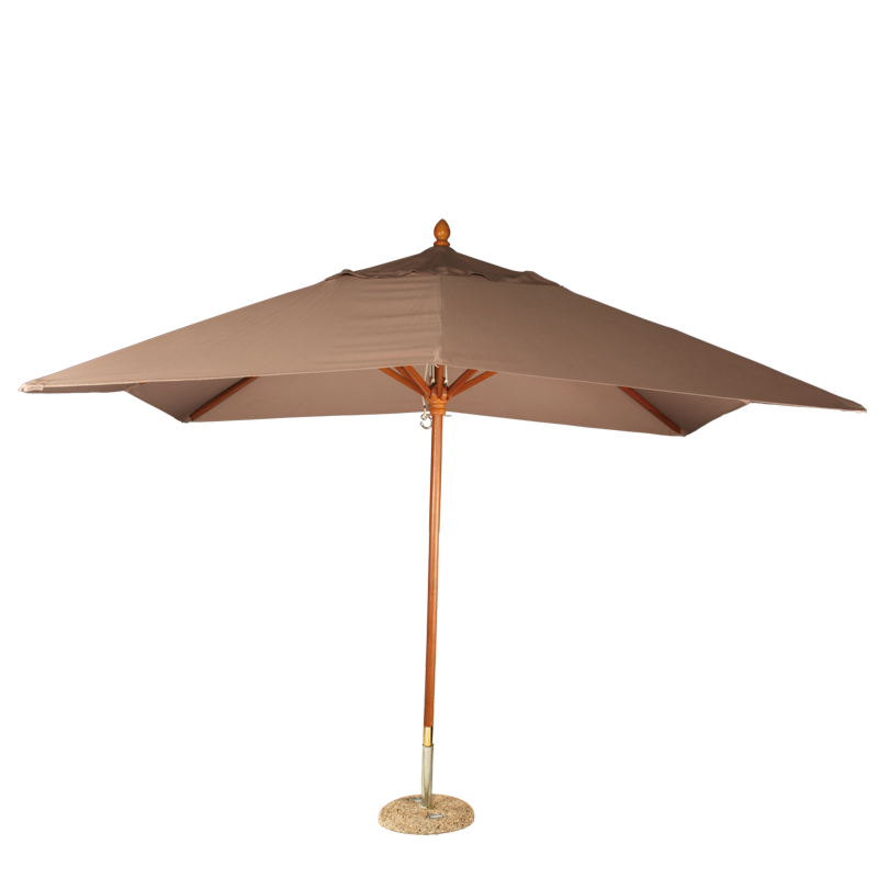 Taupe Louisiana Parasol 300 X 300 cm + Granite Stand Ø 50 cm