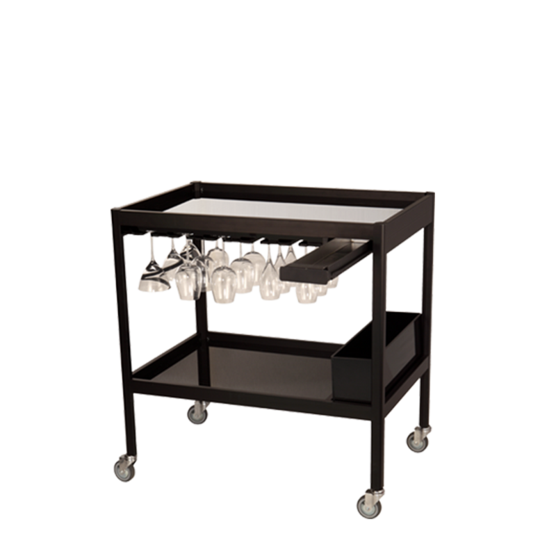 Bar Cart Black 90 X 60 X 95 cm H 95 cm