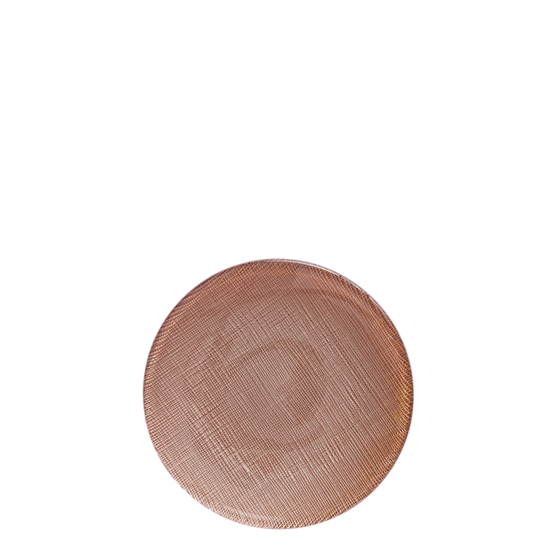 Glass Bread Plate Taupe Ø 14 cm