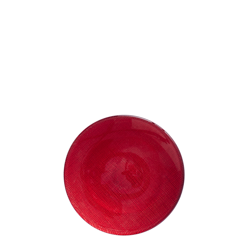 Glass Bread Plate Red Ø 14 cm
