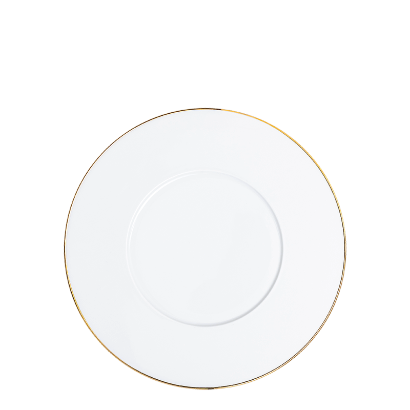 Plane Lunch Plate with Gold Thread Ø 23 cm