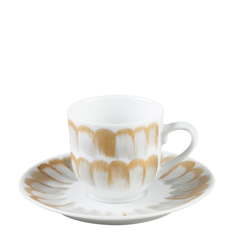Feather coffee cup and saucer 12 cl