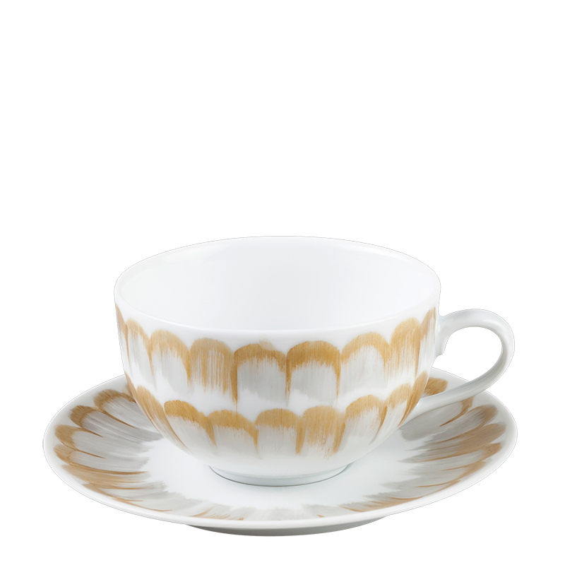 Feather teacup and saucer 20 cl