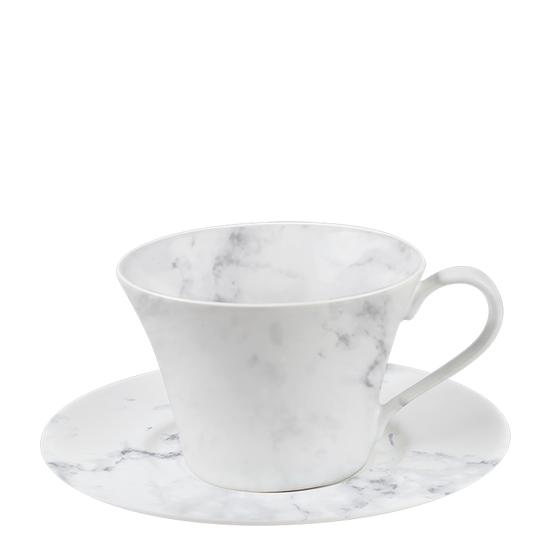 Marble teacup and saucer 25 cl