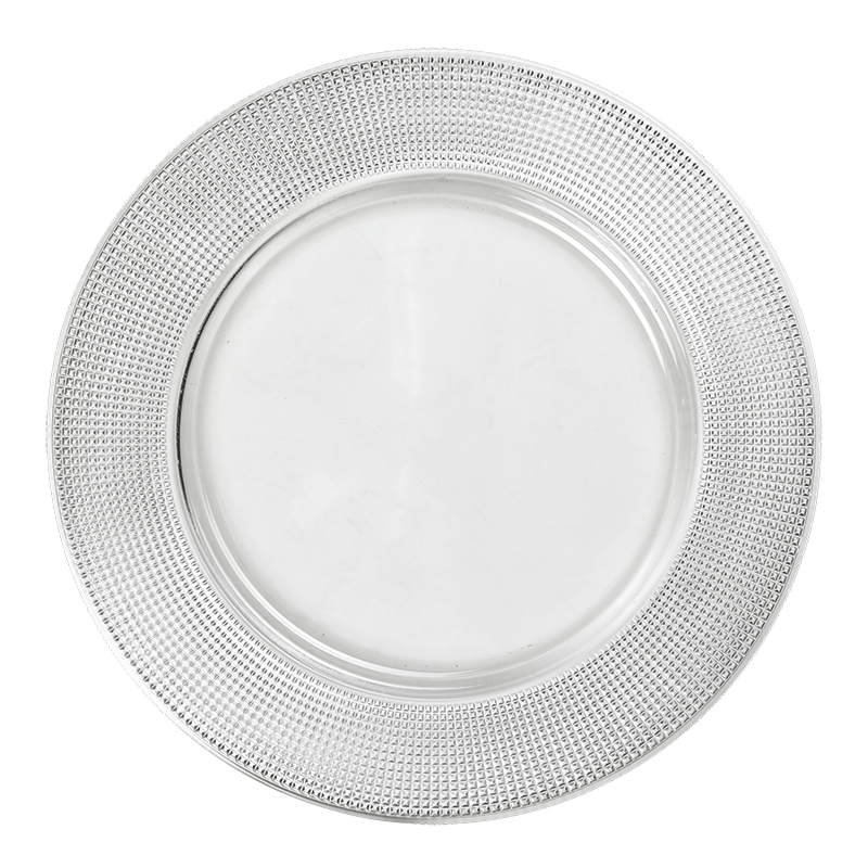Diamant glass charger plate Ø 32 cm