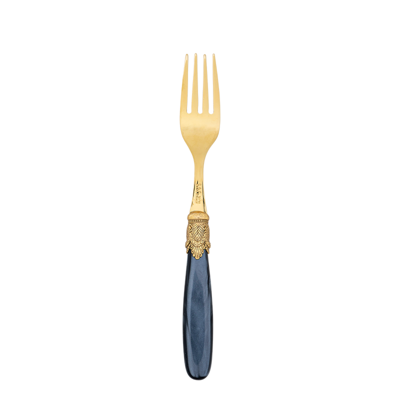 Black and Gold Mother of Pearl Table Fork
