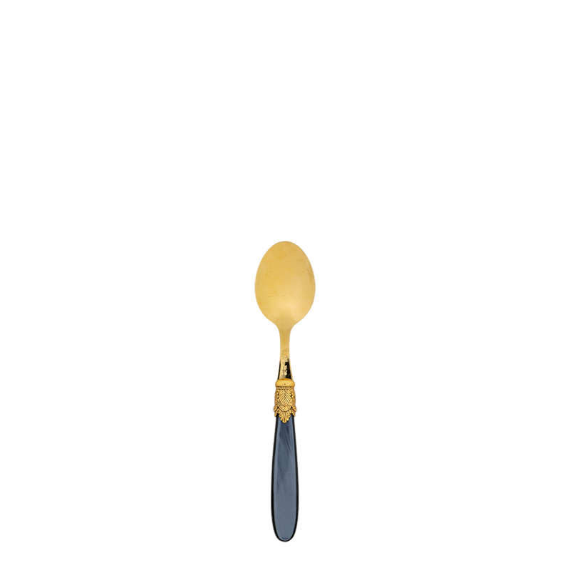 Black and Gold Mother of Pearl Mocha Spoon