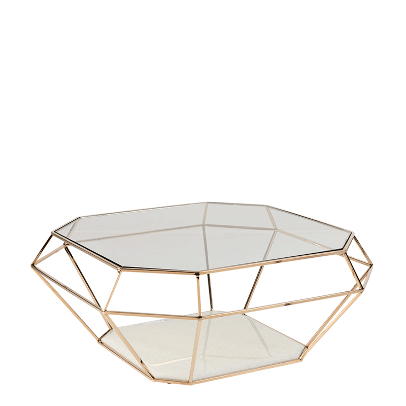 Diamond Coffee Table in Gold