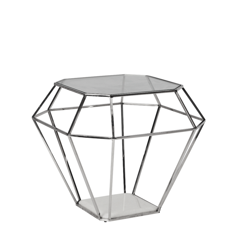 Diamond Occasional Table in Silver 