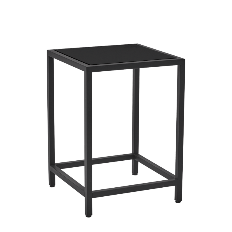 Unico Square Occasional Table with Black Frame and Black Top