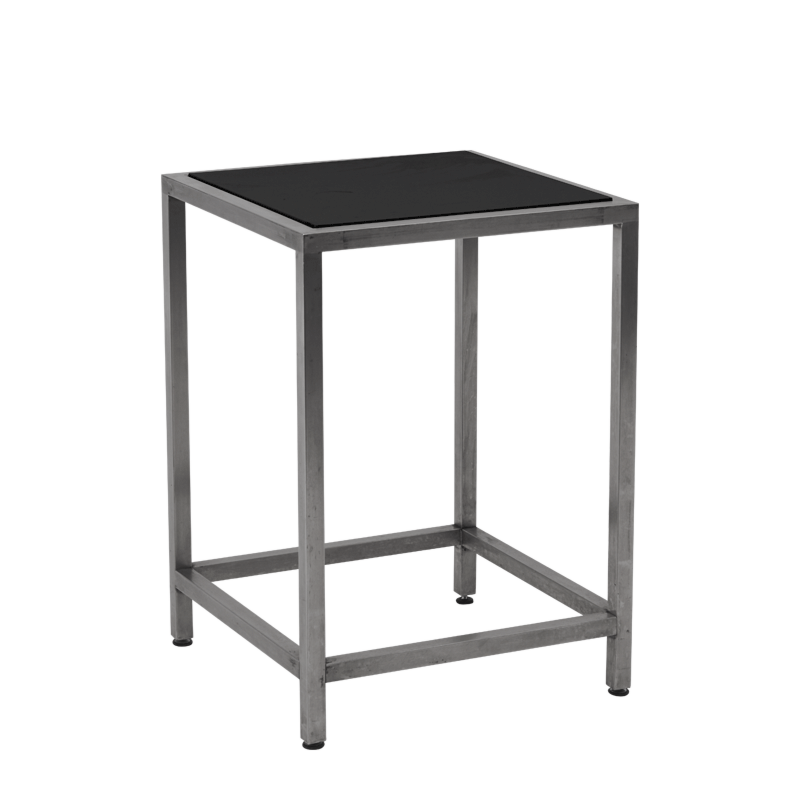 Unico Square Occasional Table - Stainless Steel Frame - Black To
