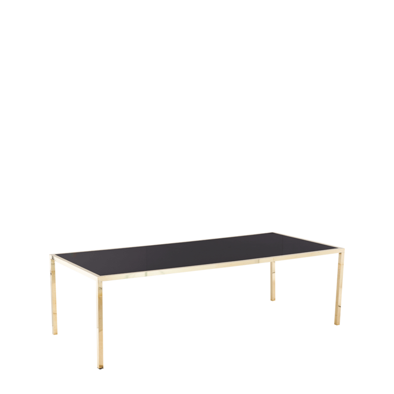 Unico 8"x4" Dining Table with Gold Frame and Black Top