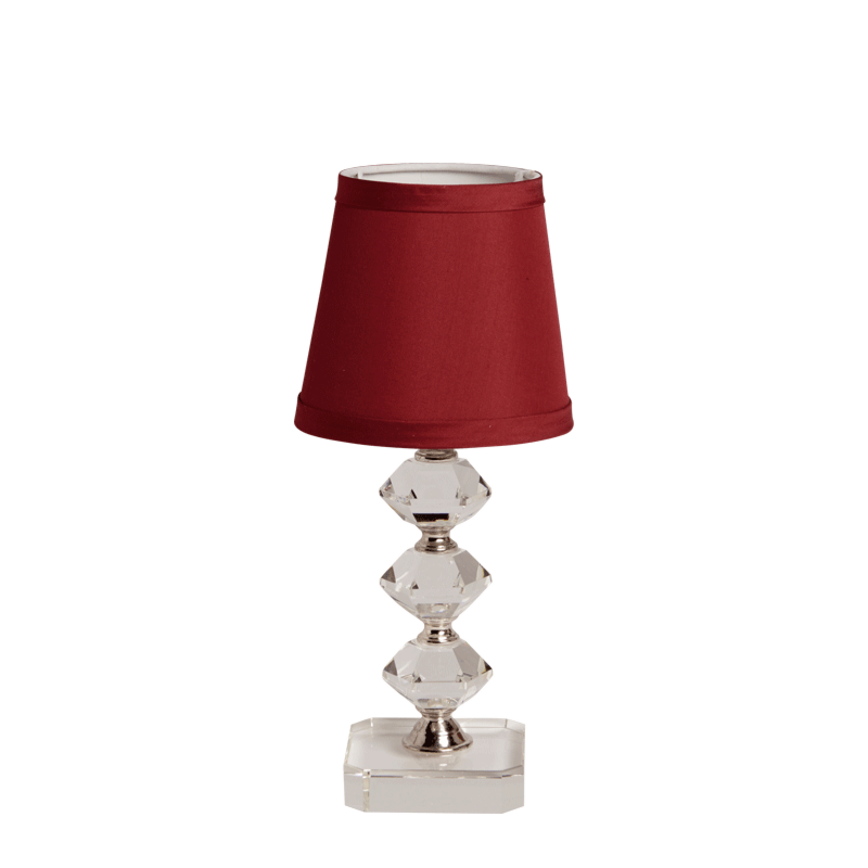 Retro Crystal Lamp Shade in Burgundy