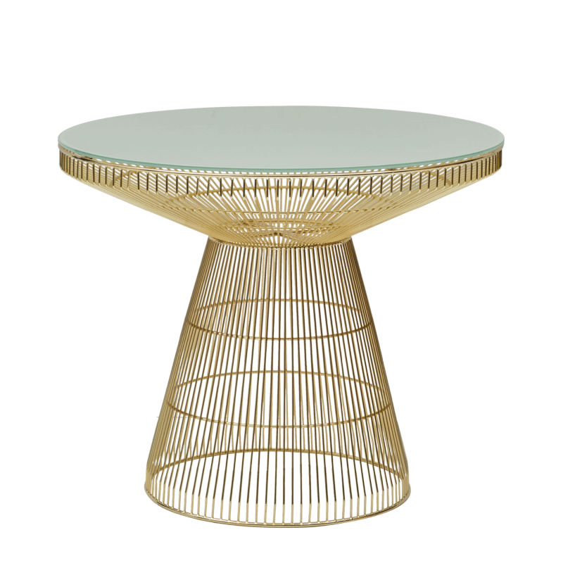Gianni Café in Gold with White Crystal Top