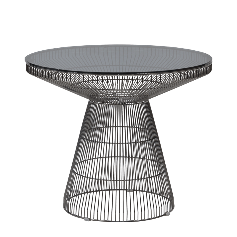 Gianni Café in Gunmetal with Smoked Crystal Top