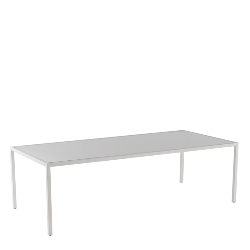 Unico 8"x4" Dining Table with White Frame and White Top