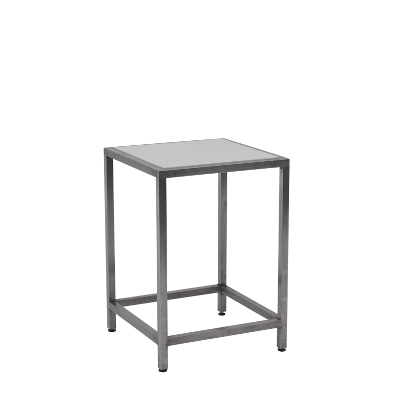 Unico Square Occasional Table- SS Frame - Coloured Top