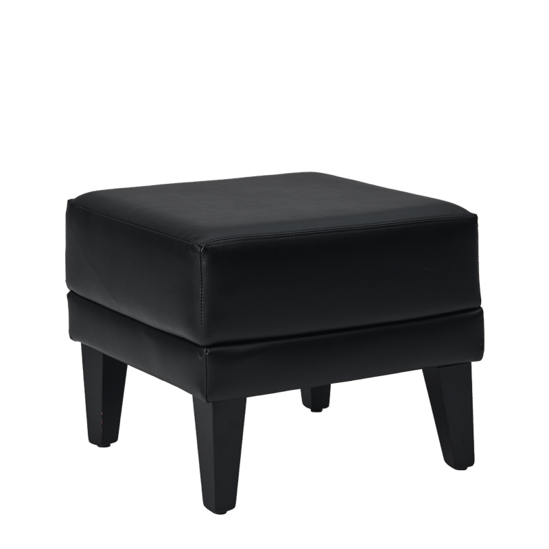 Infinito K Small Square Ottoman in Black