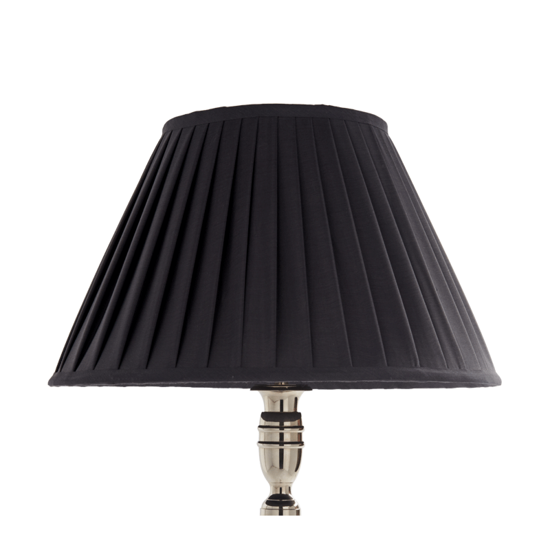 Pleated Lamp Shade in Black 16"