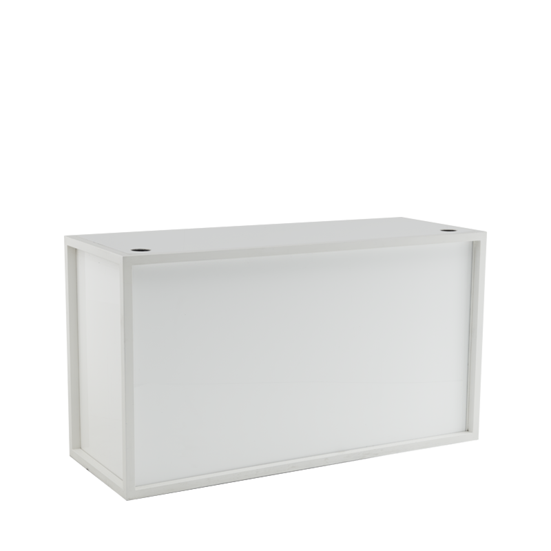 Unico DJ Booth with White Frame and White Panels