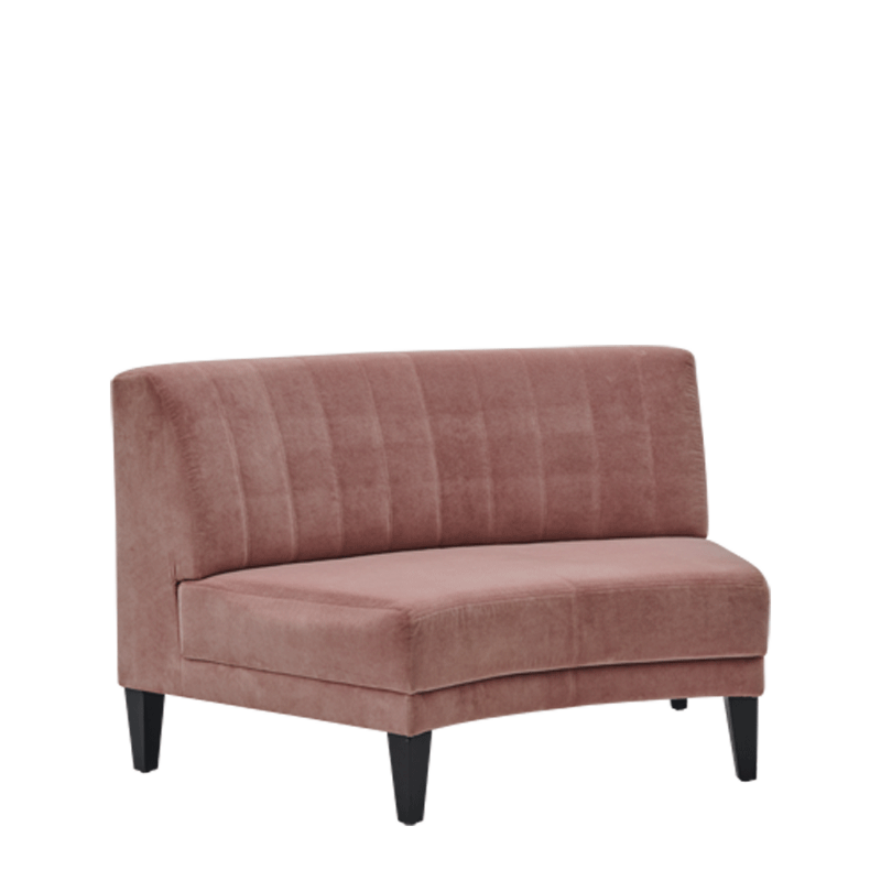 Infinito F Curved Sofa in Soft Pink