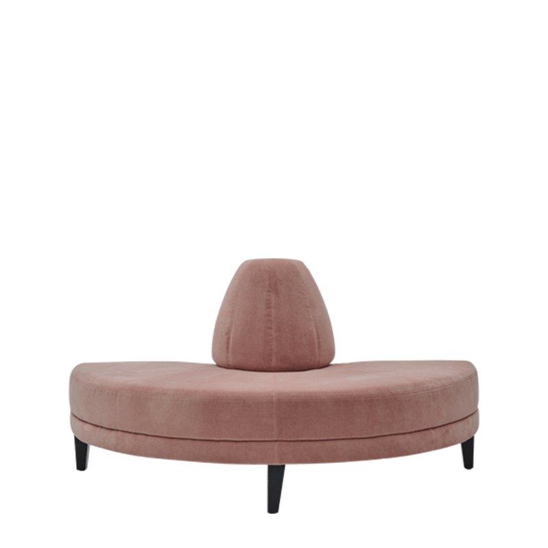 Infinito H Bullnose Sofa in Soft Pink
