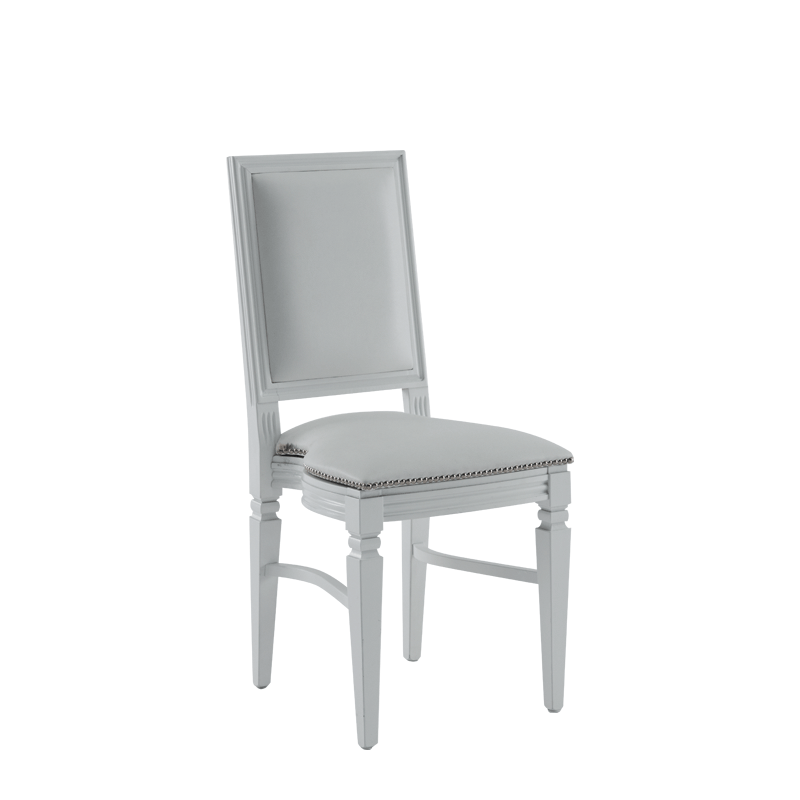 CKC Chair in White with White Seat Pad