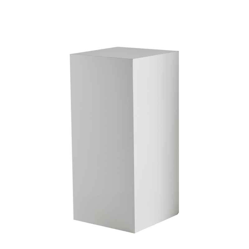 Seattle Plinth in White L 18" x W 18" x H 40"