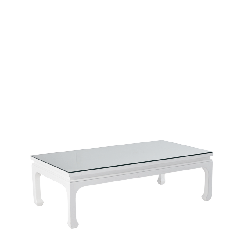 Shanghai Coffee Table in White with Mirror Top 