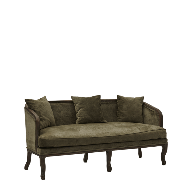 Berg Sofa Oak in Taupe