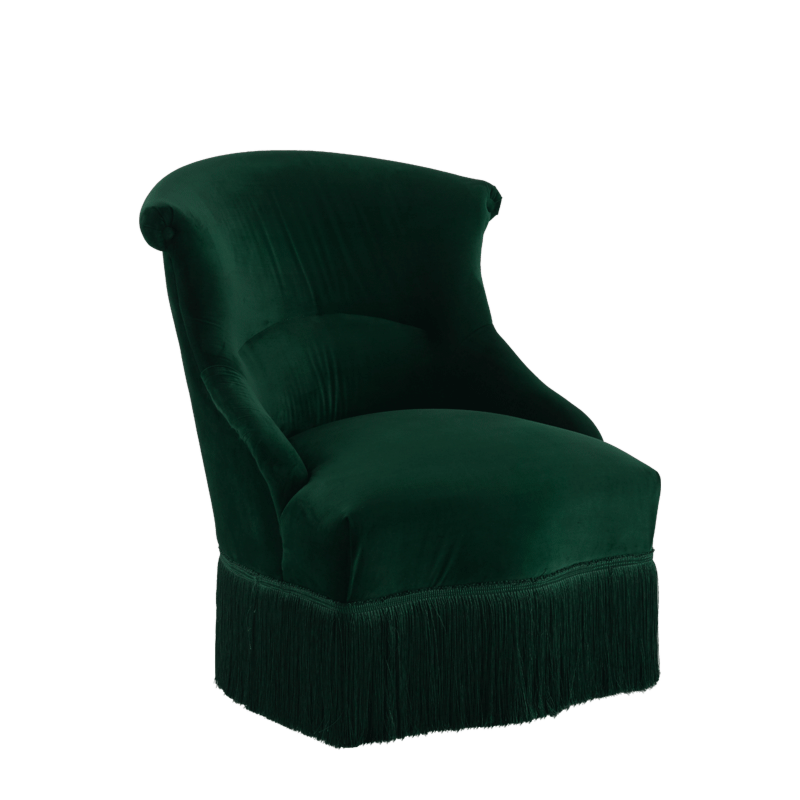 Boudoir Armchair in Emerald Green