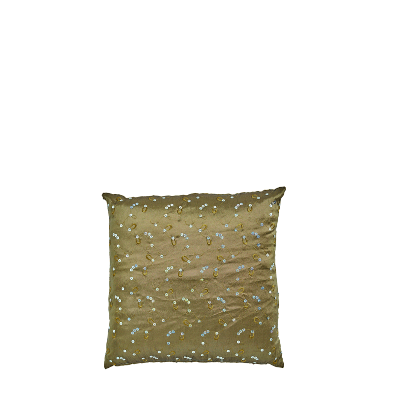 Medium Taaupe Cushion with Sequins